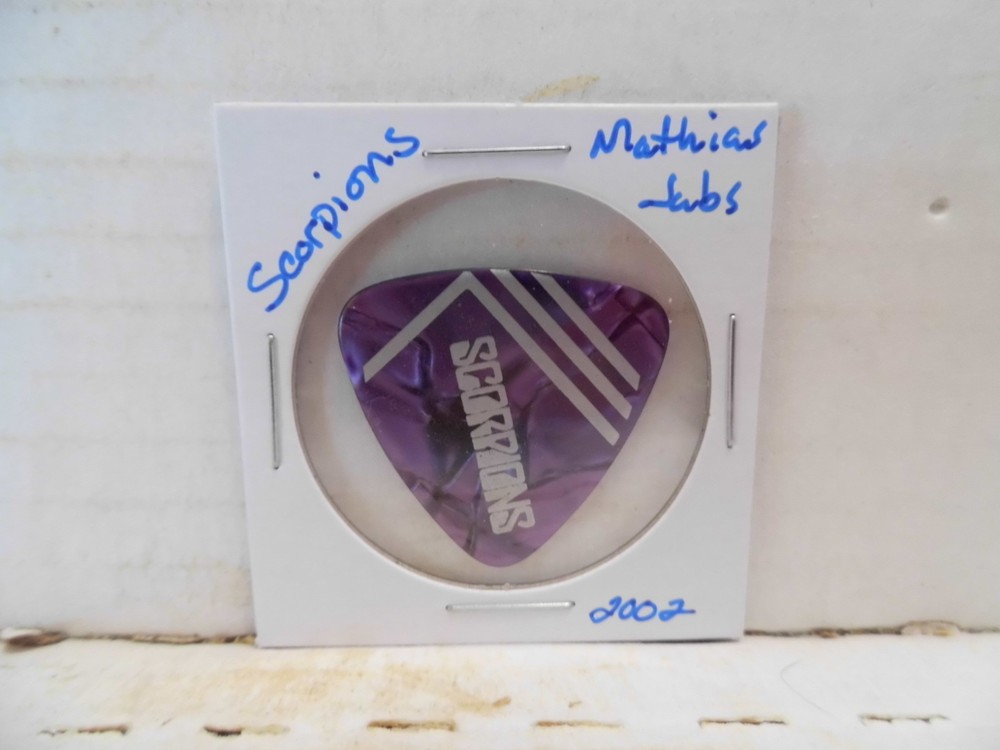 SCORPIONS "MATHIAS JABS" 2002 GUITAR PICK~#34~5