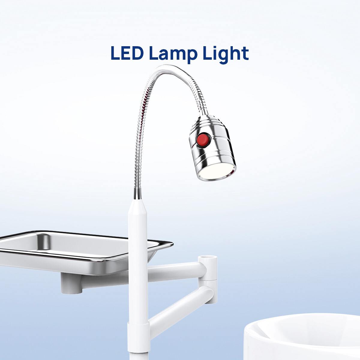 Silla dental portatil plegable con unidad de turbina de air escupidera Luz LED