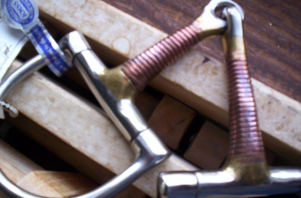 New KMSS Copper Wire Wrapped Dee Snaffle Bit 5" Mouth