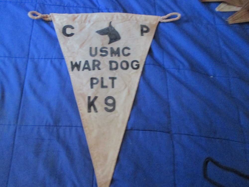 WWII  USMC MARINE K-9  WAR DOG PLT COMMAND POST   PENNET  (A)