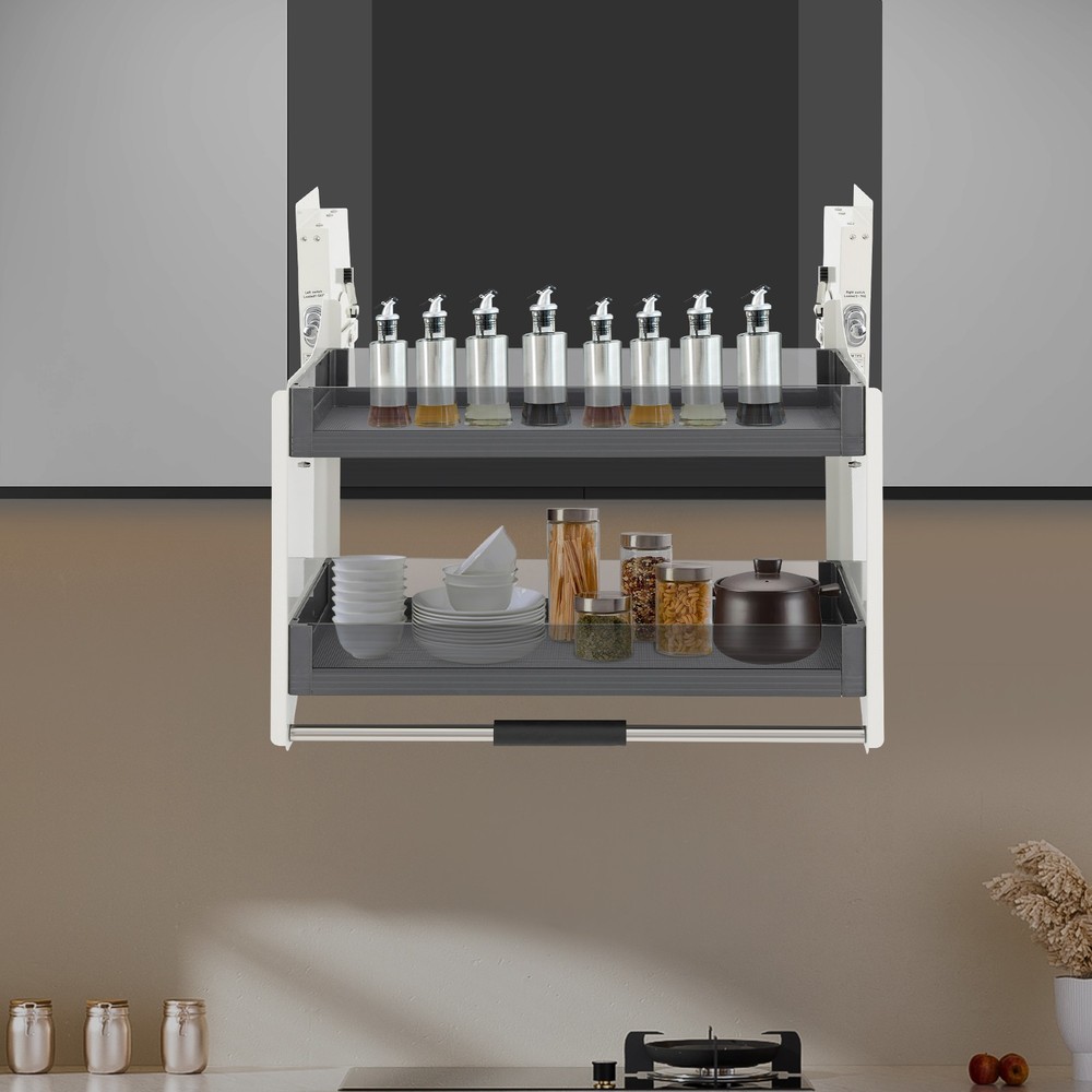 Pull-down Shelf Pull-down Shelf for Kitchen Upper Cabinets Kitchen Storage Rack