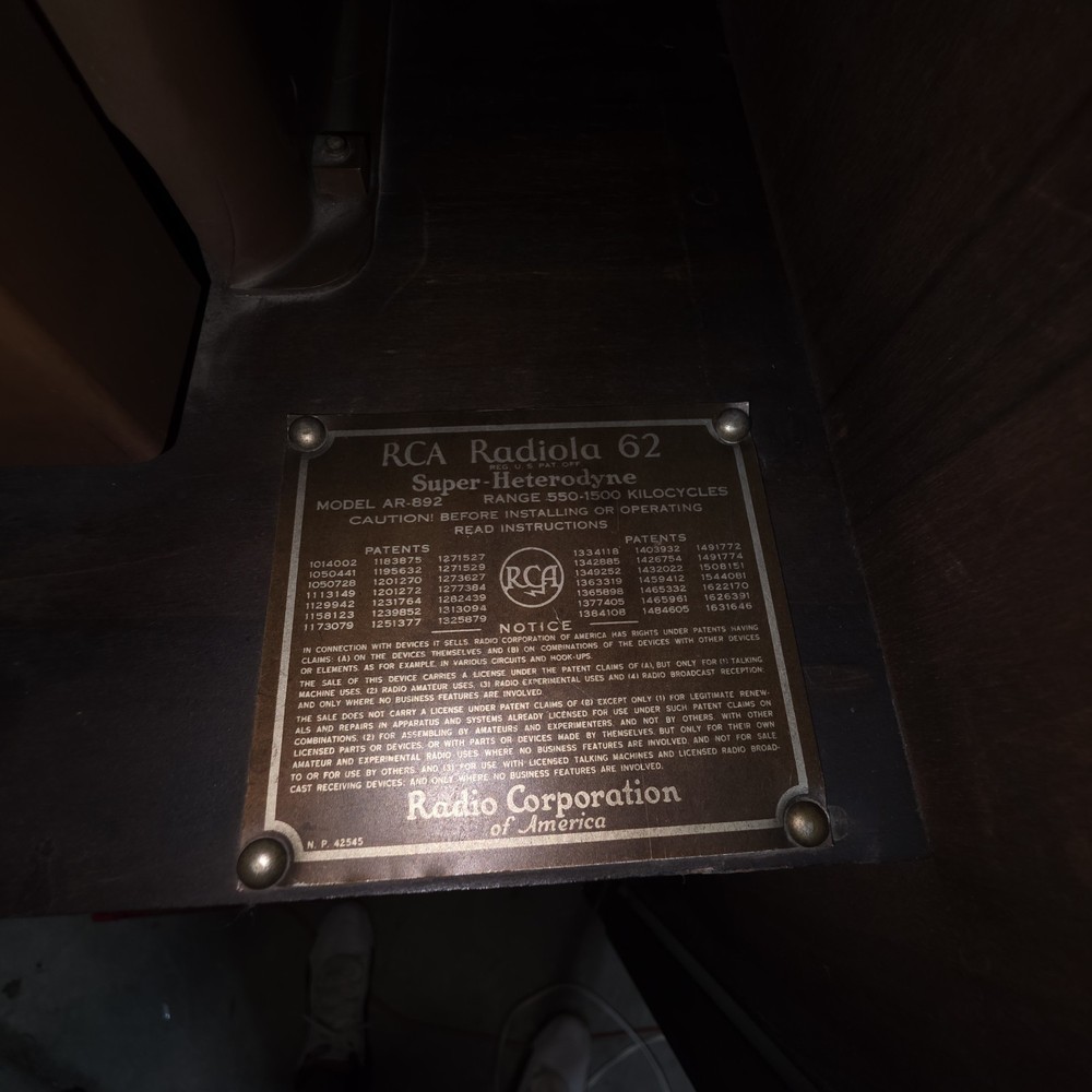 1928 RCA Victor Radiola Model 62