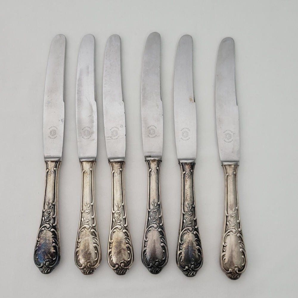 37 Piece Kurt Bauder Silverplate Floral Engraved Handle Flatware 100