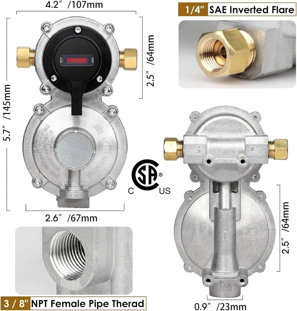 Auto Changeover Propane Regulator for RVs