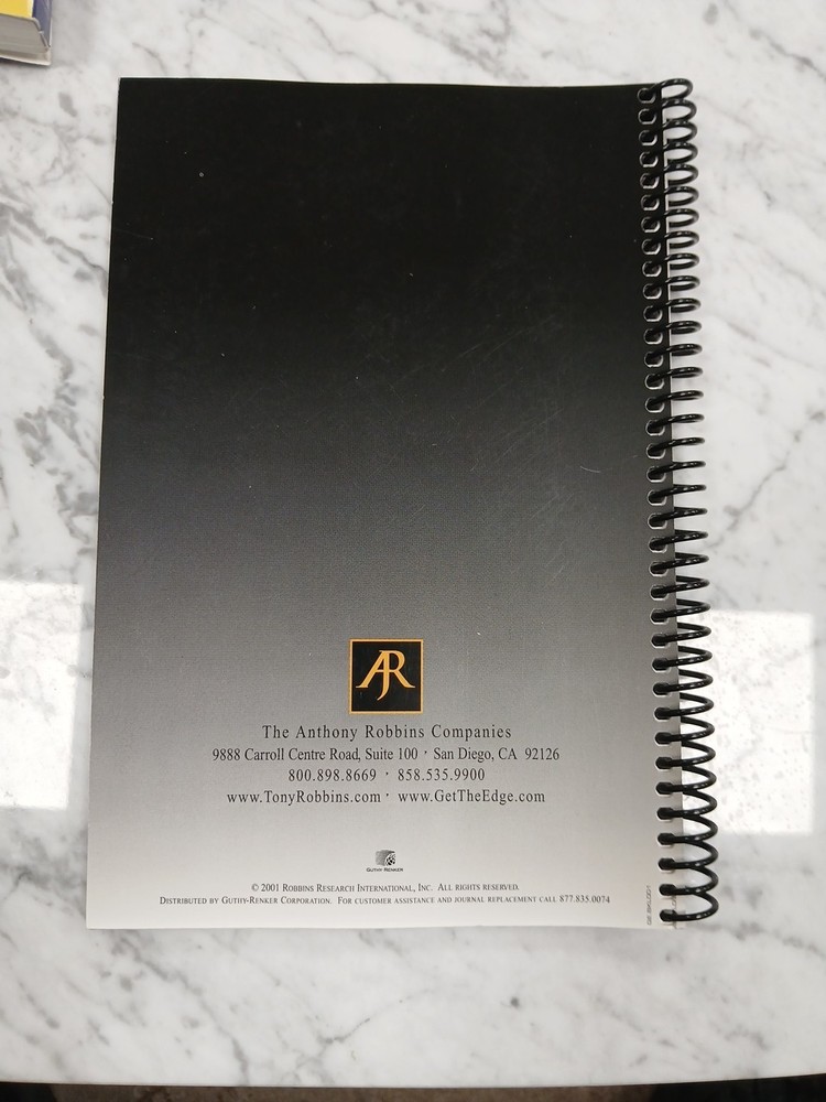 Anthony Robbins "Get The Edge" Personal Journal