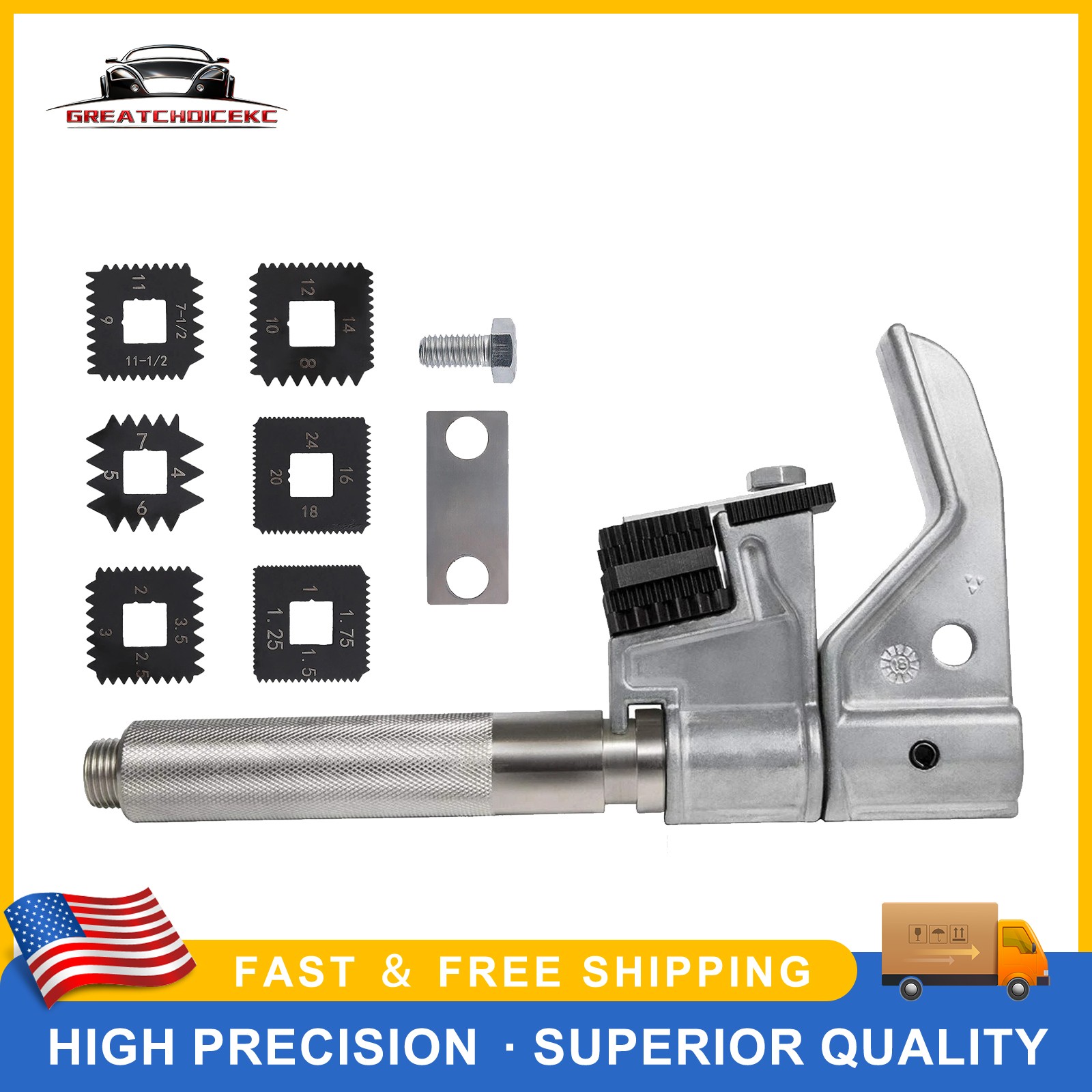 7402 Universal Outside Thread Chaser with 6 Dies 216884 Use for 1-1/4” to 5” O.D