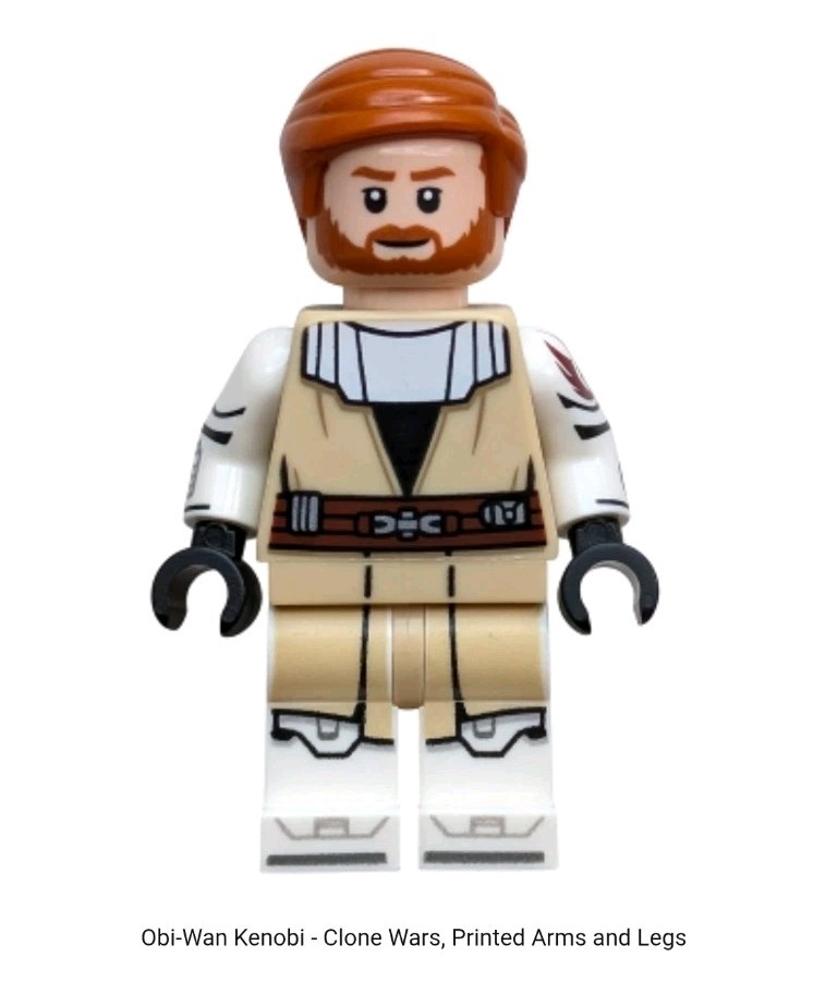 LEGO Star Wars Obi-Wan Kenobi Minifigure From Set 75432. V-19 Torrent.