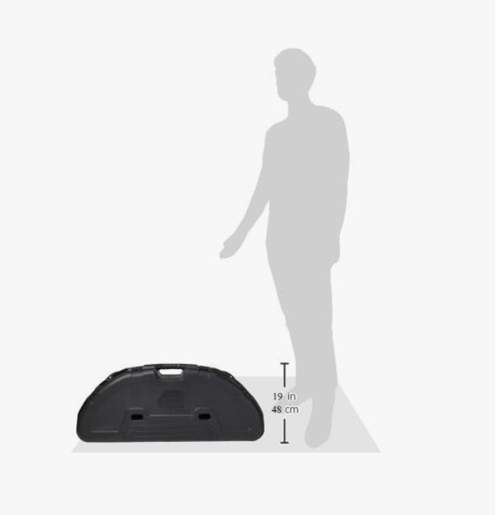 Compact Bow Case Black Archery Storage Lockable Padded Protection Hard Case