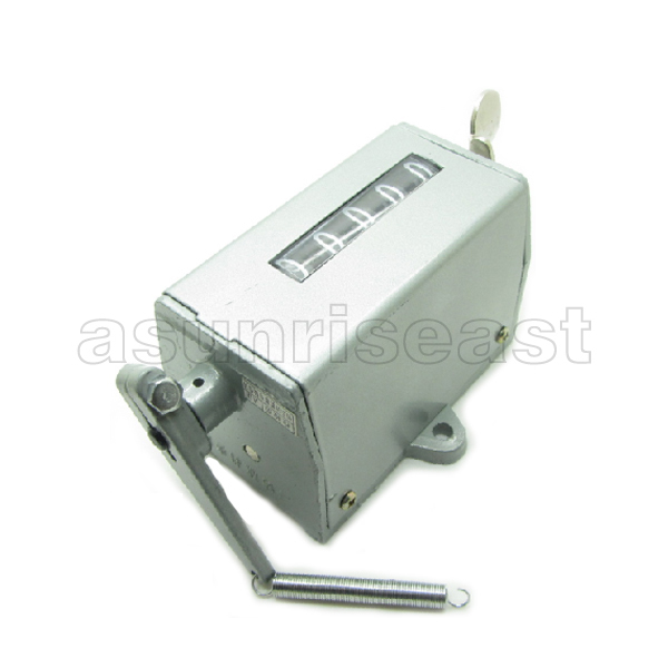 Mechanical 5 Digit 0-99999 Pull Count Counter Resettable With Spring 75-II Gray