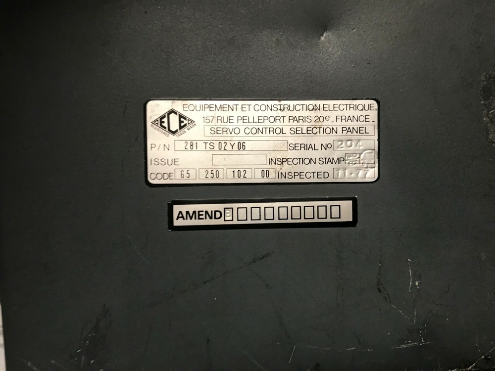 ECE 281TS02Y06 Servo Control Panel USED