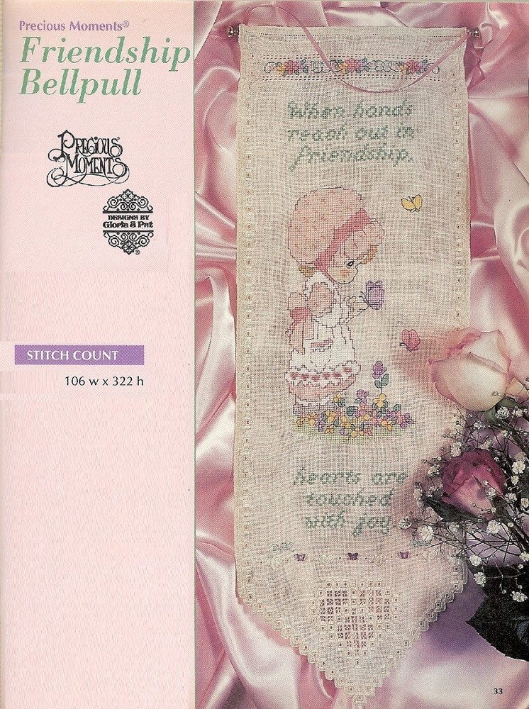 FRIENDSHIP BELLPULL PRECIOUS MOMENTS  -  CROSS  STITCH PATTERN ONLY   HM - SUU