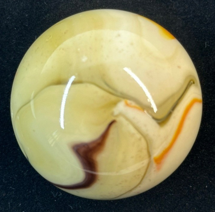 Toe Breaker 50mm (2") MORIARTY Brown/Orange Swirl Marbles glass Toebreaker HUGE