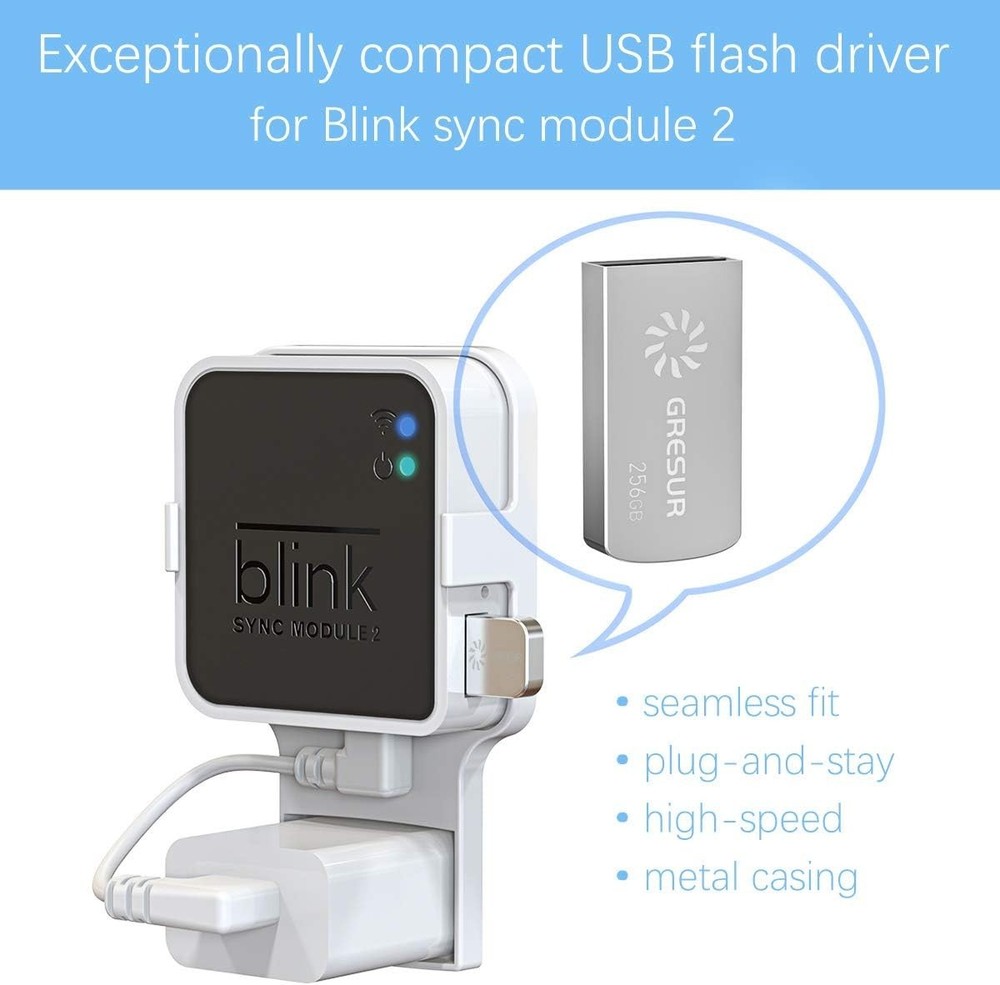 Secure & Lightweight 256GB USB Flash Drive with Easy Blink Sync Module Mount