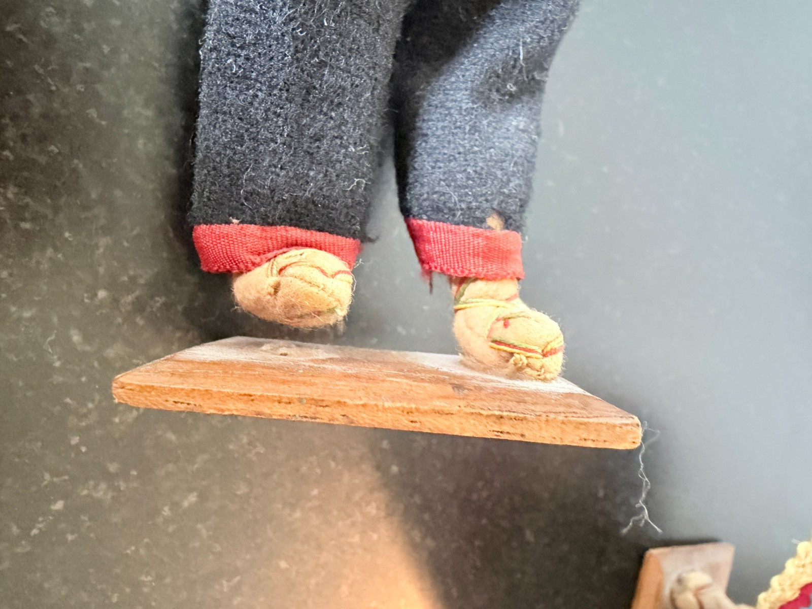 Vintage Peruvian Folk Art Dolls Pair Handcrafted Andean Highland Textile Figures