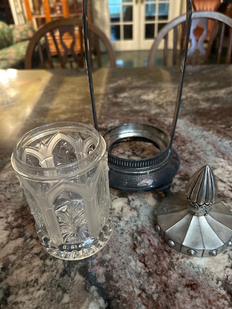 Antique Victorian Silverplate Pickle Castor