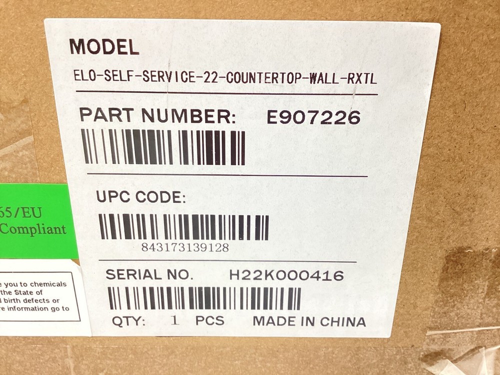 Elo E907226 Self-service 22" Countertop/Wall Mount