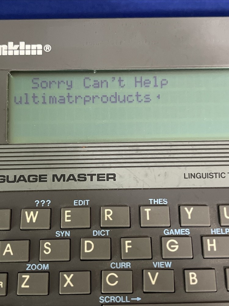 Franklin Language Master™️ Dictionary & Thesaurus LM2000B 📖1987🔥🔥🔥