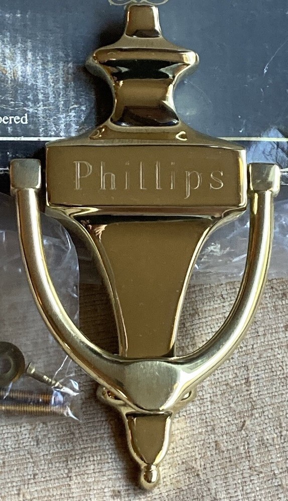 Things Remembered Solid Brass Hand Crafted Door Knocker “Phillips” Made In Spain