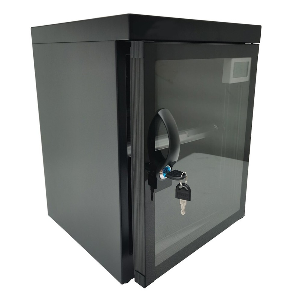 30L Digital Display Camera Dehumidify Storage Cabinet with Lock & Keys Two Layer