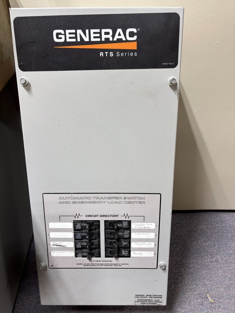 Generac RTS Series Automatic Transfer Switch-Emergency Load Center