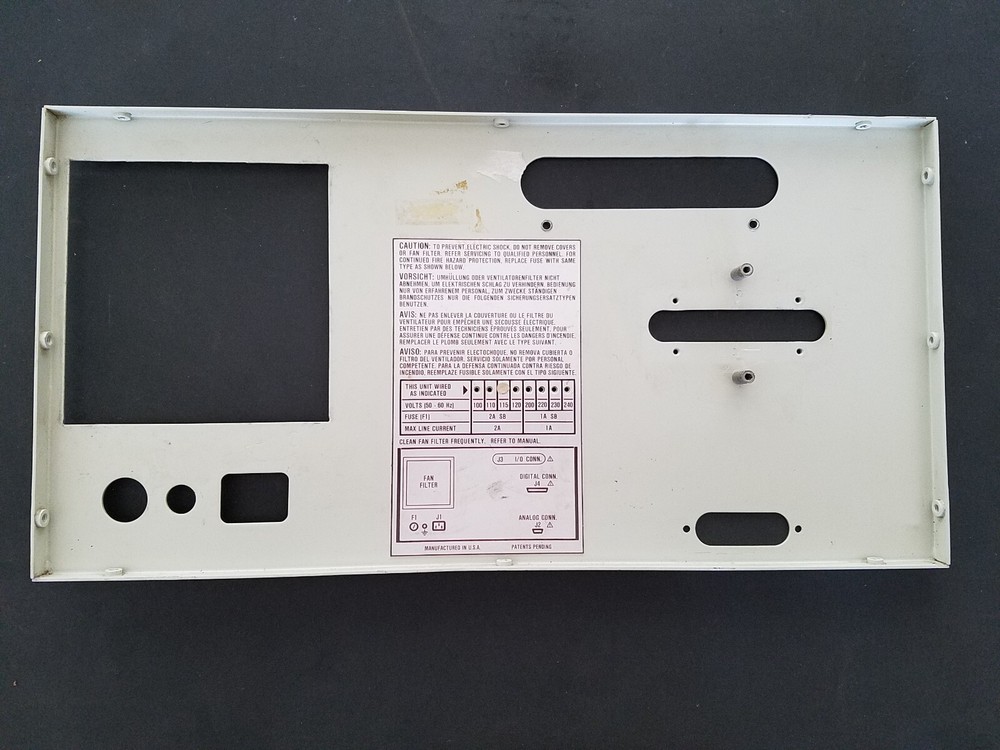 Metal Panel for a FLUKE 5100B Calibrator