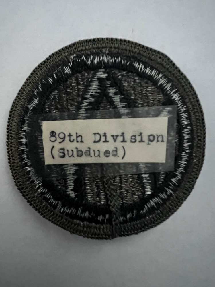 89th Division Subdued US Army Patch