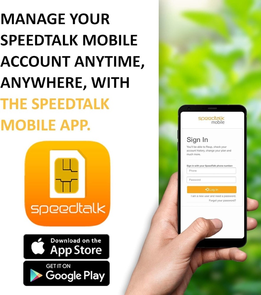 SpeedTalk IoT Data Internet SIM Card M2M -12 Months Service 64kbps 4G Devices