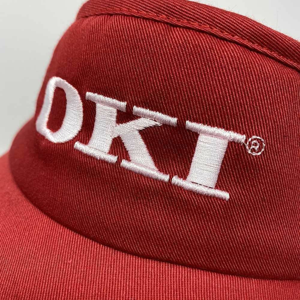 OKI Electric Industry Co Visor Adjustable Red White Golf Telecom Printer
