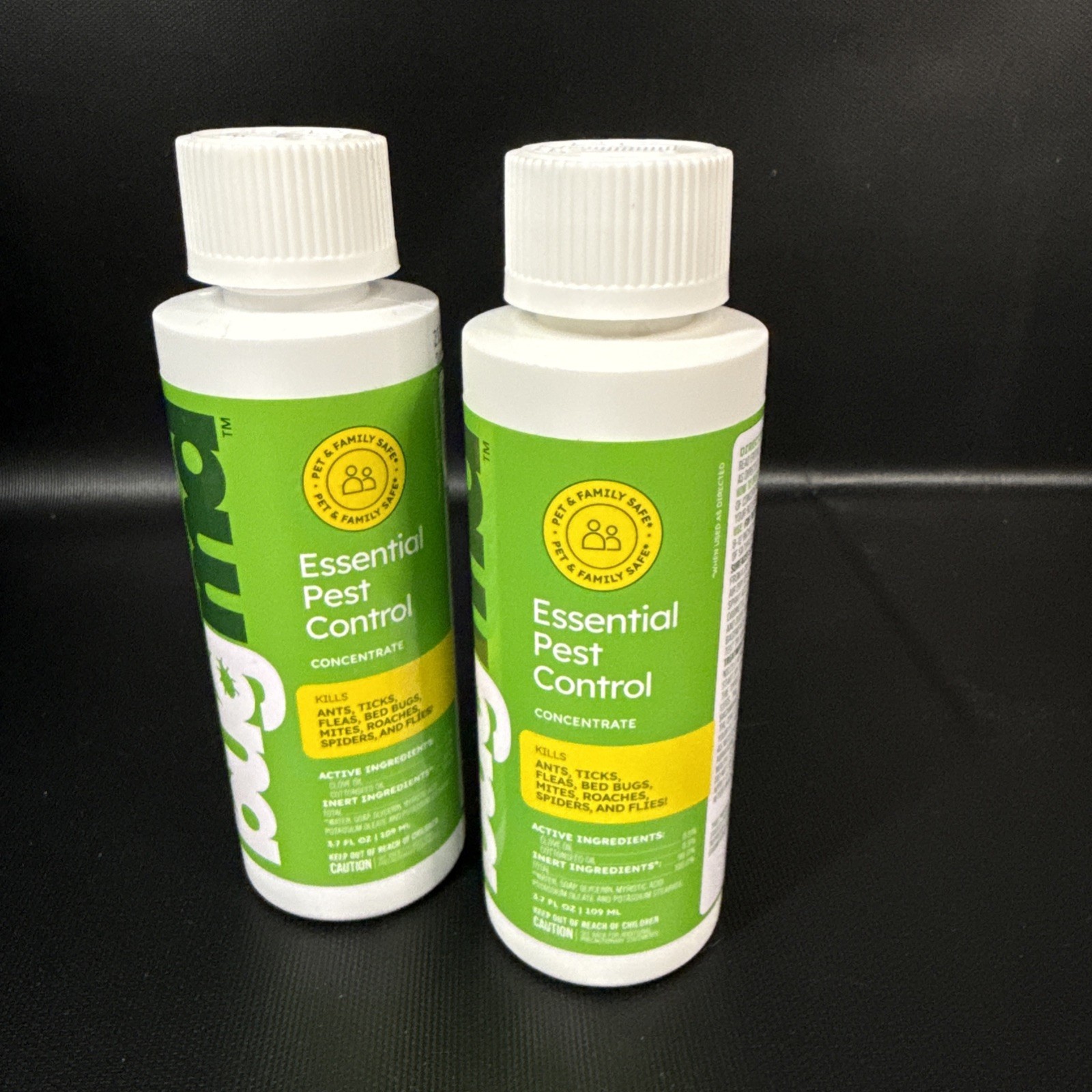 Pack of Two BUG MD Essential Oils Concentrate 3.7 Oz Safely Kills Bugs 07/27