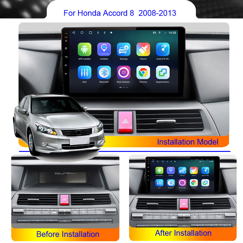 FOR HONDA ACCORD 8th 2008-2013 ANDROID 13.0 APPLE CARPLAY CAR STEREO GPS RADIO
