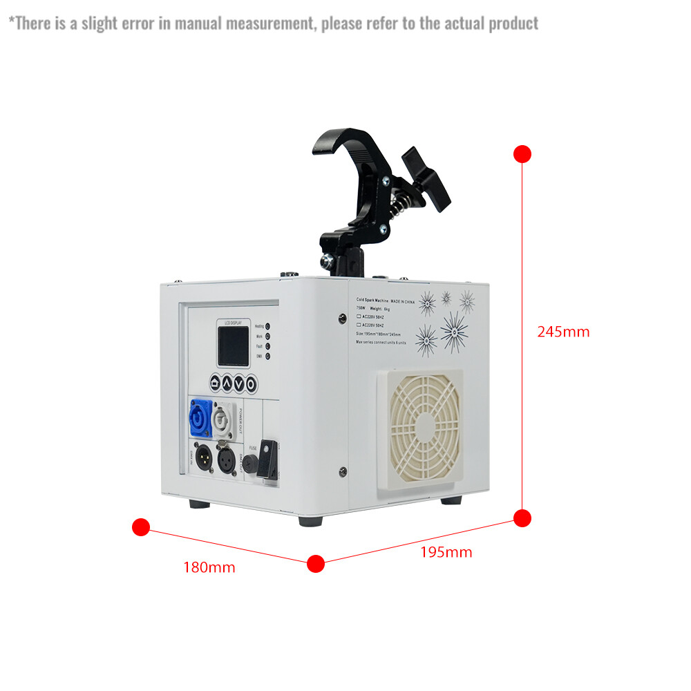 2Set 800W Spray Down Cold Spark Machine Waterfall Firework DMX with Flight Case