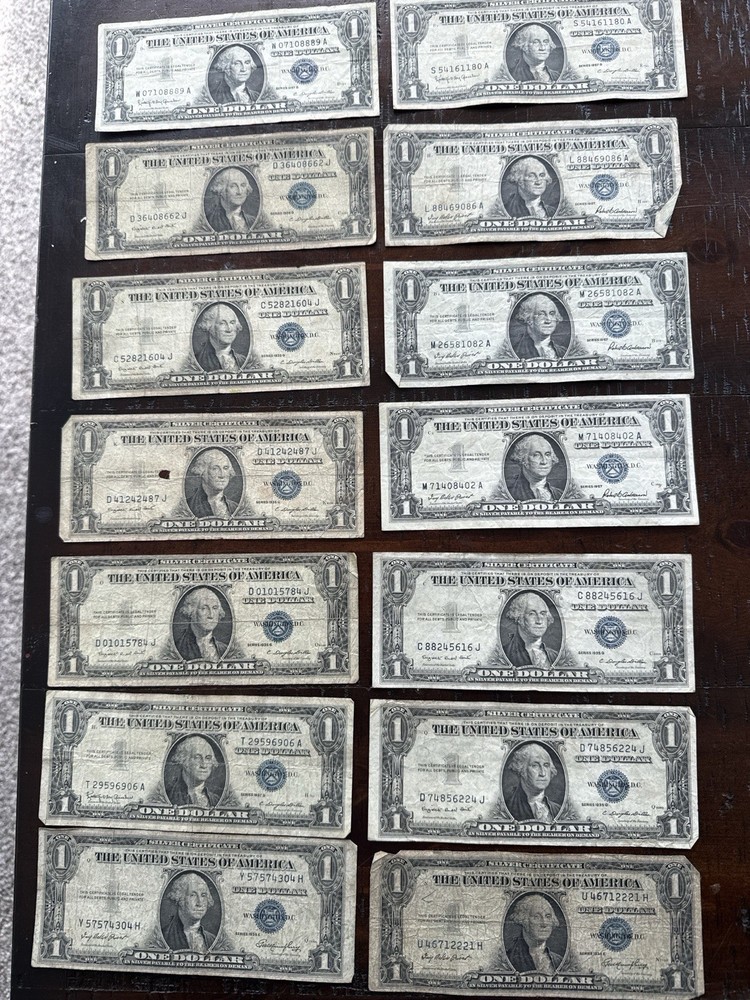 $1 Silver Certificates Blue Notes Some “Godless” Notes Included