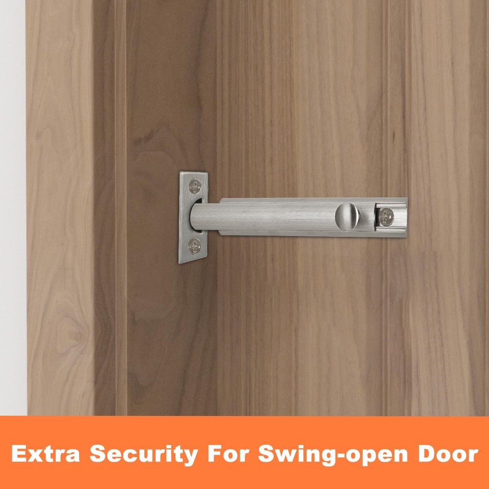 Solid Brass Surface Bolt 4 Inch, Heavy Duty Concealed Slide Surface Door Bolt...