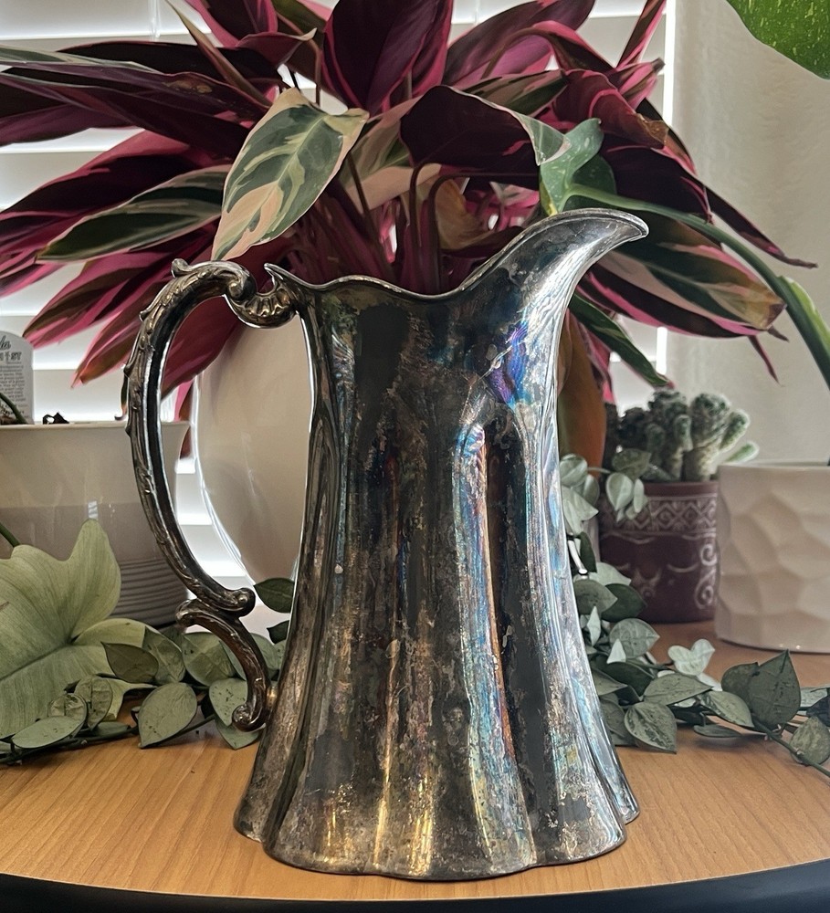 Antique E. G Webster & Son Raised Relief Cold Water / Milk Pitcher