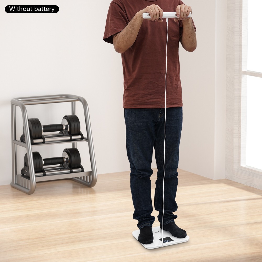 Multifunctional Intelligent Electronic Scale White 8 Eletrode Body Fat Scale