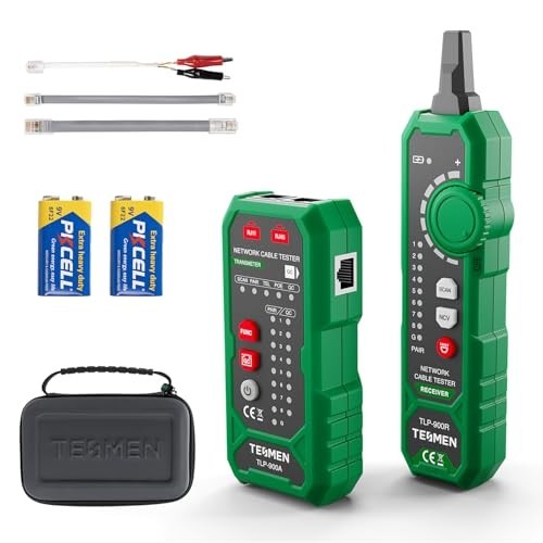 Multi-Function Network Cable Tester RJ11 RJ45 CAT5/6 POE Continuity Tracer - Gre