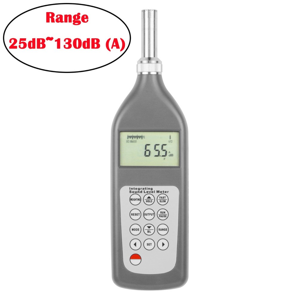 Integrating Sound Level Meter with Integration Statistical Functions 25~130dB(A)