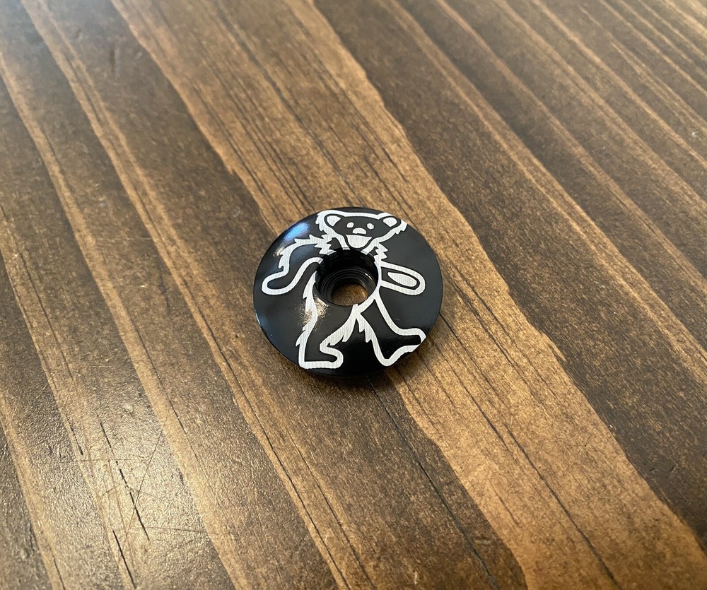 Dancing Bear - Threadless Bicycle Headset Stem Black Cap 1 1/8"