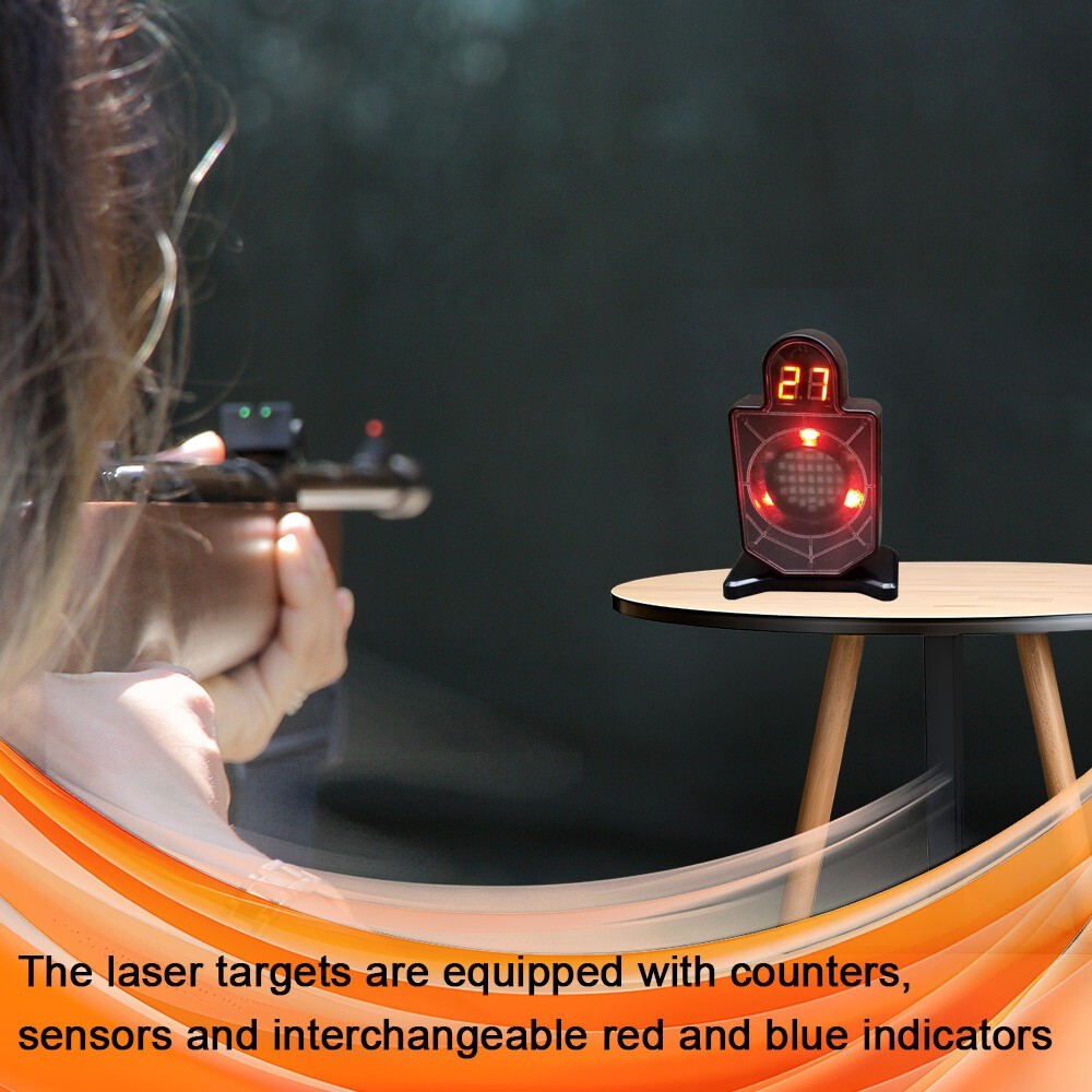 Portable Laser Trainer Target for Dry Fire Practice and Reactive Laser Shooting