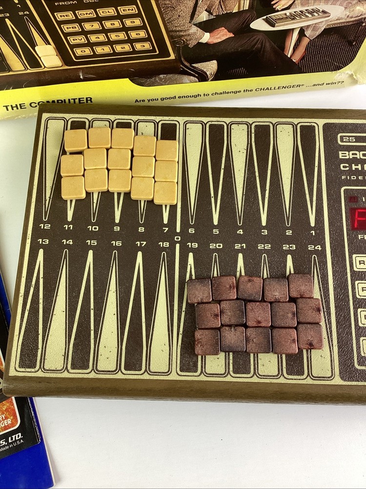 Vintage Backgammon Challenger Electronic Game Complete Working