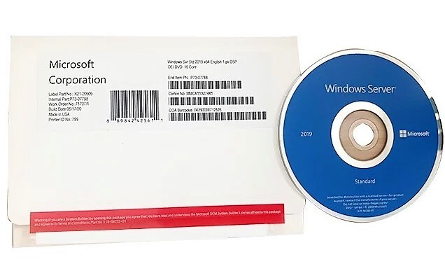 Windows SERVER Standard 2019 - 16 Core - With DVD & Stick - ORIGINAL! ENG