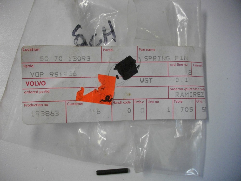 Volvo Penta 951936 Spring Pin OEM Sterndrive