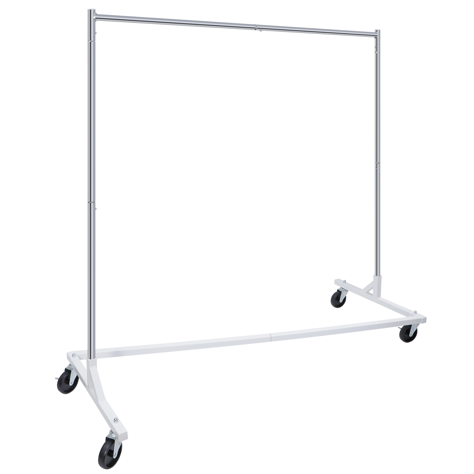 2PCS Commercial Garment Rack Rolling Collapsible Clothing Shelf Z-Base w/ Wheels