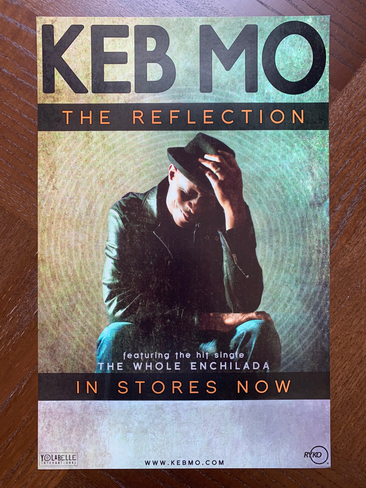 KEB' MO' The Reflection 11x17 Poster Original 2011 PROMOTIONAL Promo Tour Keb Mo