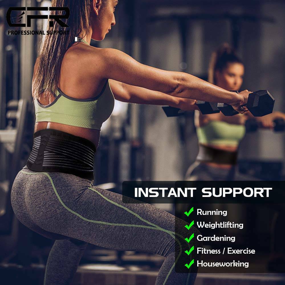 Lumbar Support Lower Waist Back Belt Brace Pain Relief Sciatica Herniated Disc