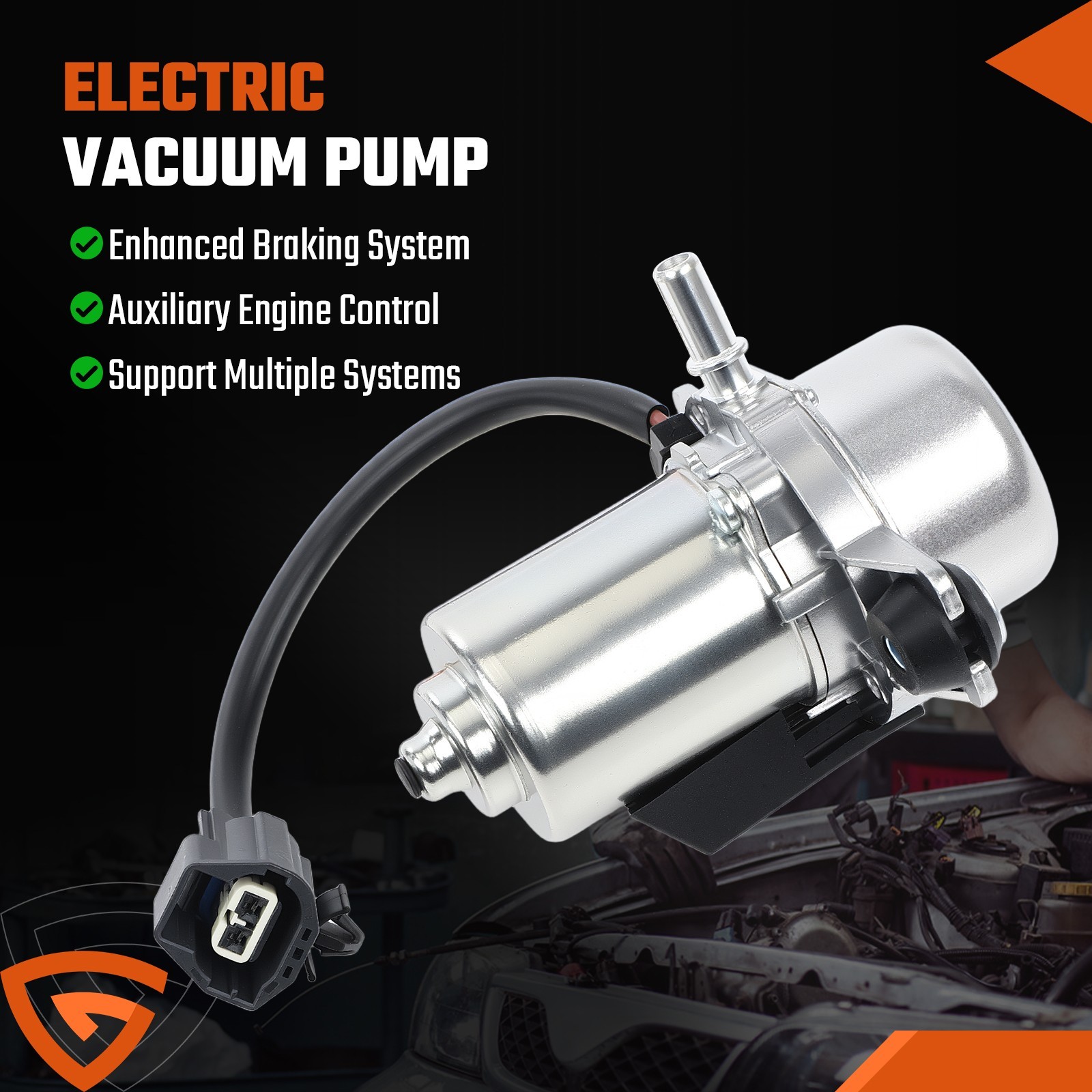 Electric Vacuum Pump Power Brake Booster Auxiliary Pump Assembly For GM DC 12V