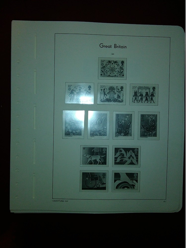 LIGHTHOUSE Commemorative Hingeless album pages Great Britain 1980-85 Used 85.02