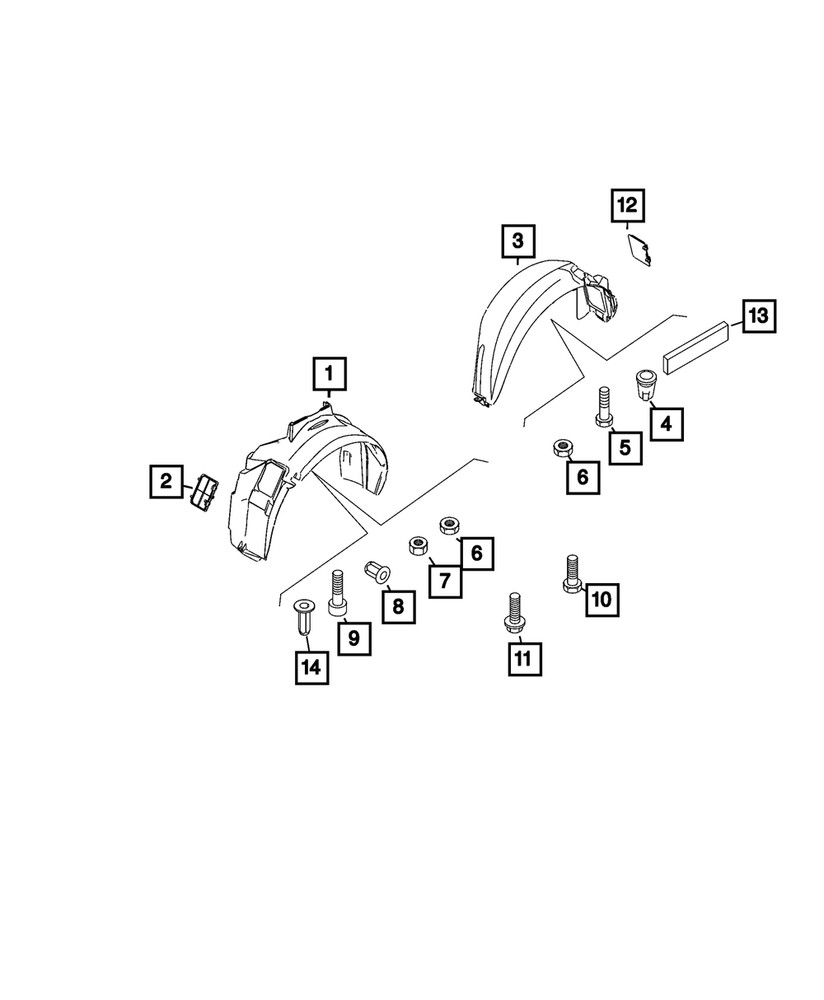 Genuine Mopar Splash Shield Left 68656133AA