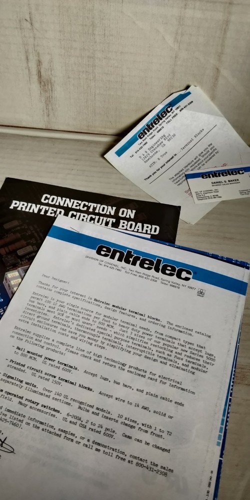 1985 ENTERLEC catalog modular terminal blocks C3