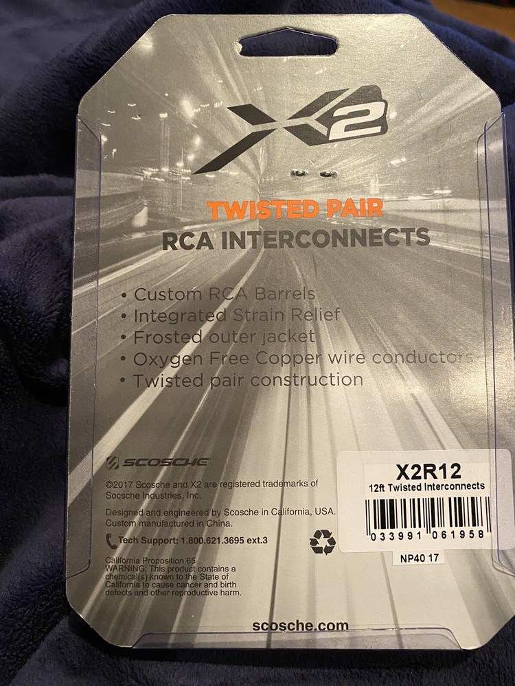 X2R12 Oxygen Free RCA TWIST CABLES